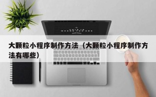 泰州大颗粒小程序制作方法（大颗粒小程序制作方法有哪些）